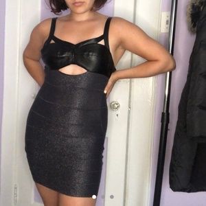 HOT CLUB METALLIC/LEATHER DRESS from BouBou